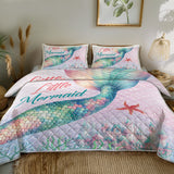 Mermaid Tale Quilted Coverlet - Lightweight, Breathable and Super Soft