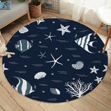 Blue Ocean Round Rug