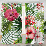 Tropical Hibiscus Blackout Curtains
