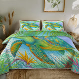 Watercolour Sea Turtle Quilted Coverlet - Lightweight, Breathable and Super Soft