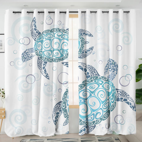 The Sea Turtle Twist Blackout Curtains