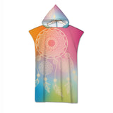 Rainbow Dreaming Quick-Dry Hooded Poncho Towel