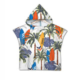 Tropical Surfer Quick-Dry Hooded Poncho Towel