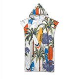 Tropical Surfer Quick-Dry Hooded Poncho Towel
