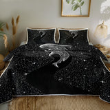 Starry Ocean Quilted Coverlet - Lightweight, Breathable and Super Soft