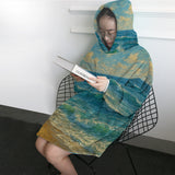 Ocean Painting Wearable Blanket Hoodie