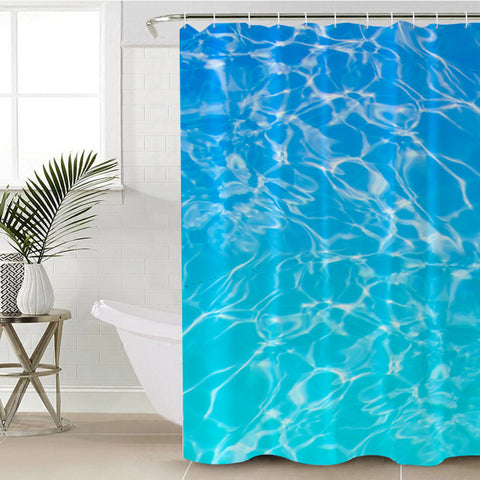 Turquoise Sea Shower Curtain