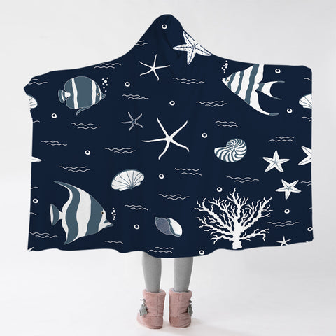 Blue Ocean Hooded Blanket