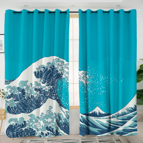 The Great Wave Blackout Curtains