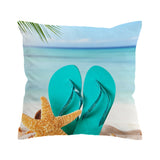 Flip Flops on the Beach Outdoor Cushion Cover