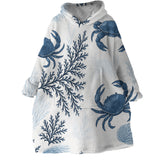 Sea Crab Wonders Wearable Blanket Hoodie