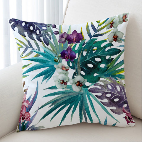 Tropical Orchids Outdoor Cushion Cover