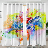 Sea Turtle Splash Blackout Curtains