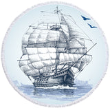 Semper Fortis Round Beach Towel