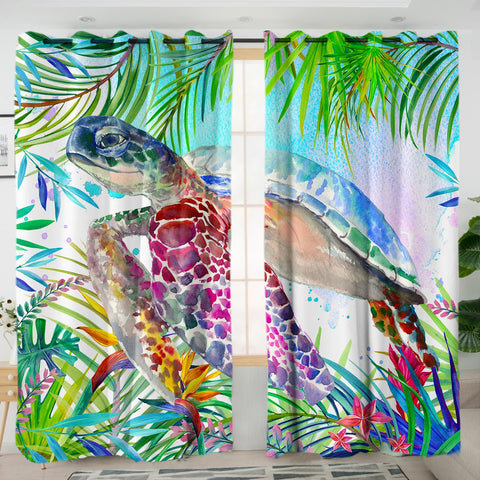 The Original Tropical Sea Turtle Blackout Curtains