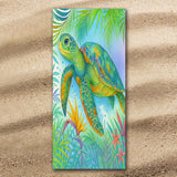 Watercolor Sea Turtle Jumbo Towel