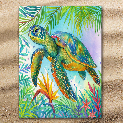 Jungle Turtle Jumbo Towel