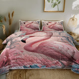 Flamingo Pink Quilted Coverlet - Lightweight, Breathable and Super Soft