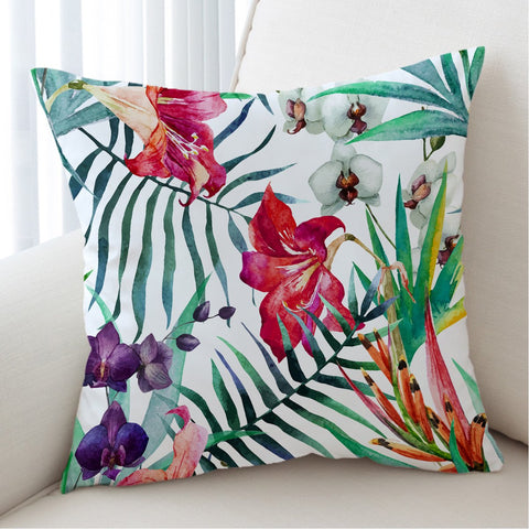 Tropical Floral Outdoor Cushion Cover