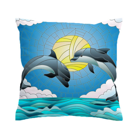 Dolphin Dancing Outdoor Cushion Cover