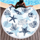 Ocean Blues Round Beach Towel