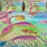 Mermaid Life Quilted Coverlet - Lightweight, Breathable and Super Soft