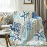 Beach Treasures Flannel Fleece Blanket