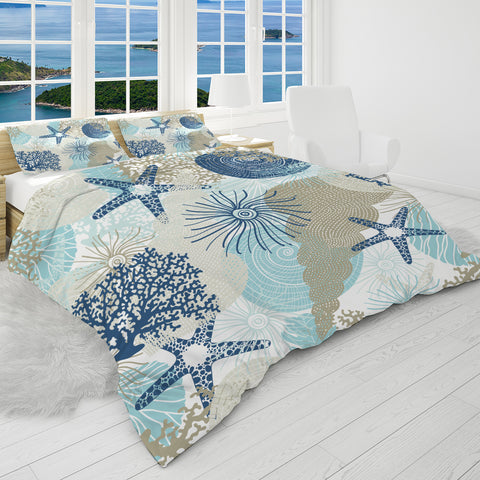 Beach Treasures Reversible Bed Cover Set