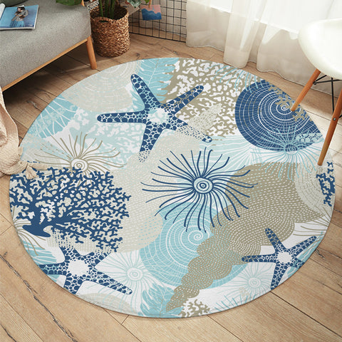 Beach Treasures Round Rug