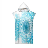 Bohemian Blues Quick-Dry Hooded Poncho Towel