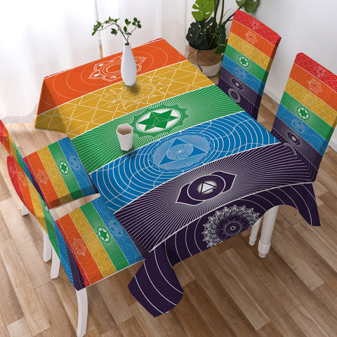 Chakra Yoga Tablecloth