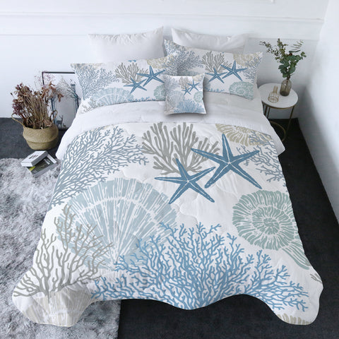 Coastal Coral Quilt Set
