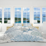 Coastal Coral Reversible Bed Cover Set