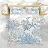 Coastal Coral Reversible Bed Cover Set