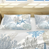 Coastal Coral Reversible Bed Cover Set