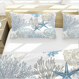 Coastal Coral Reversible Bed Cover Set