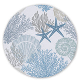 Coastal Coral Round Rug