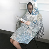 Coastal Coral Wearable Blanket Hoodie