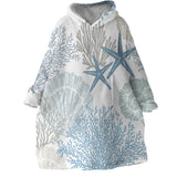 Coastal Coral Wearable Blanket Hoodie