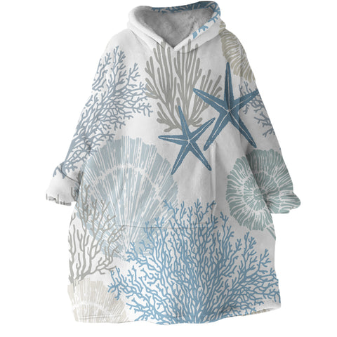 Coastal Coral Wearable Blanket Hoodie