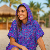 Cosmic Bohemian Quick-Dry Hooded Poncho Towel