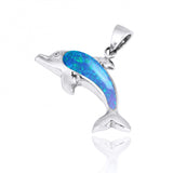 Dolphin with Blue Opal Pendant