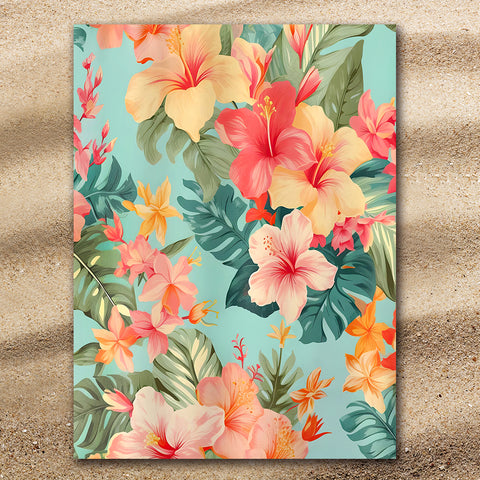 Hibiscus Passion Jumbo Beach Towel