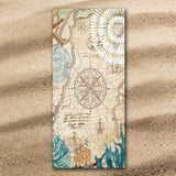 Nautical Chart Jumbo Beach Towel