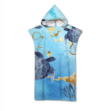 Golden Sea turtle Bay Quick-Dry Hooded Poncho Towel