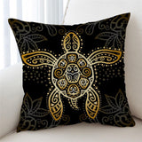 The Golden Sea Turtle Outdoor Cushion Cover
