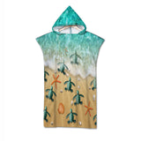 Happy Little Sea Turtles Quick-Dry Hooded Poncho Towel
