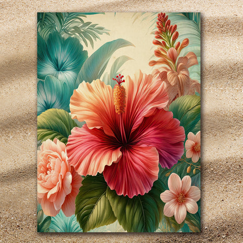 Hibiscus Flower Jumbo Beach Towel