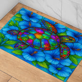 Hibiscus Sea Turtle Bath Mat