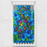Hibiscus Sea Turtle Cot Bedding